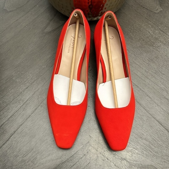 27 EDIT NATURALIZER   Florence Square Toe Pump In Poppy Suede - Picture 4 of 8